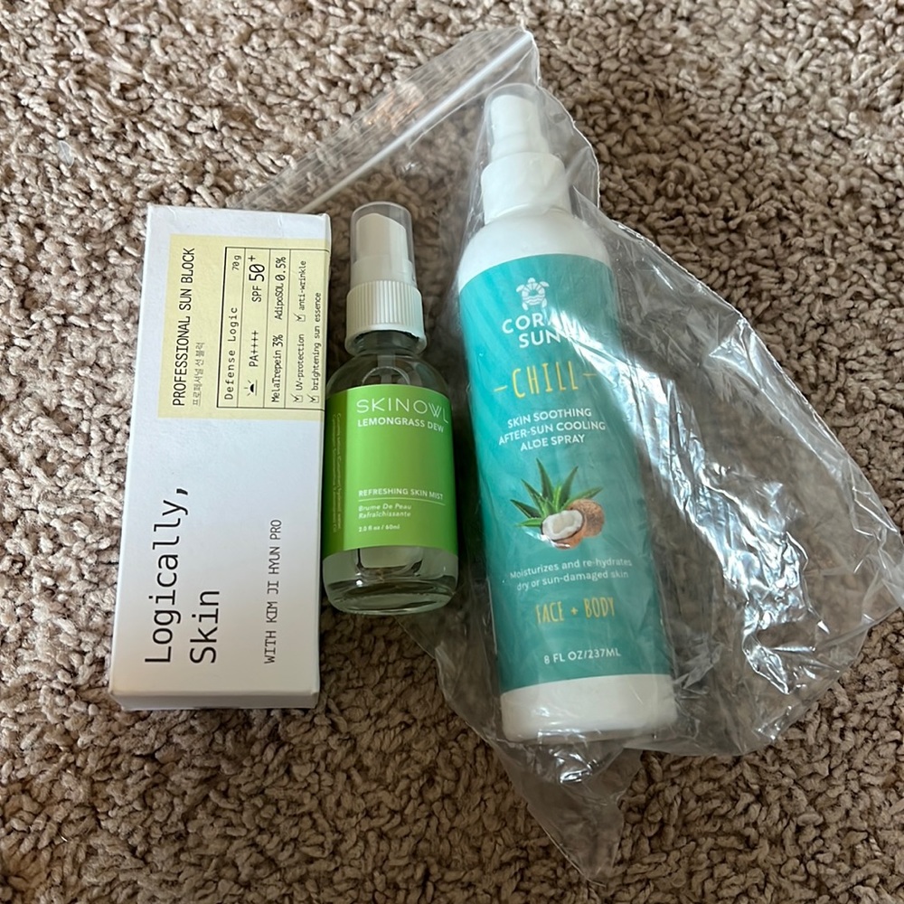 Sunscreen and After ☀️ soothing spray.